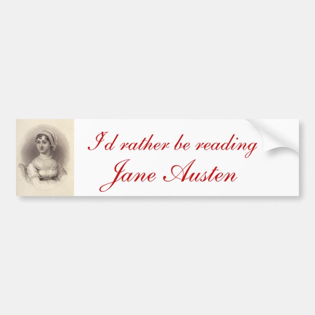 Autocollant De Voiture Jane Austen (Devant)