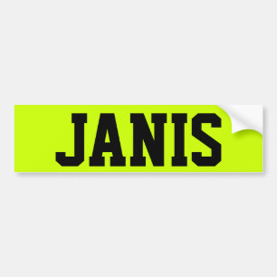 AUTOCOLLANT DE VOITURE JANIS