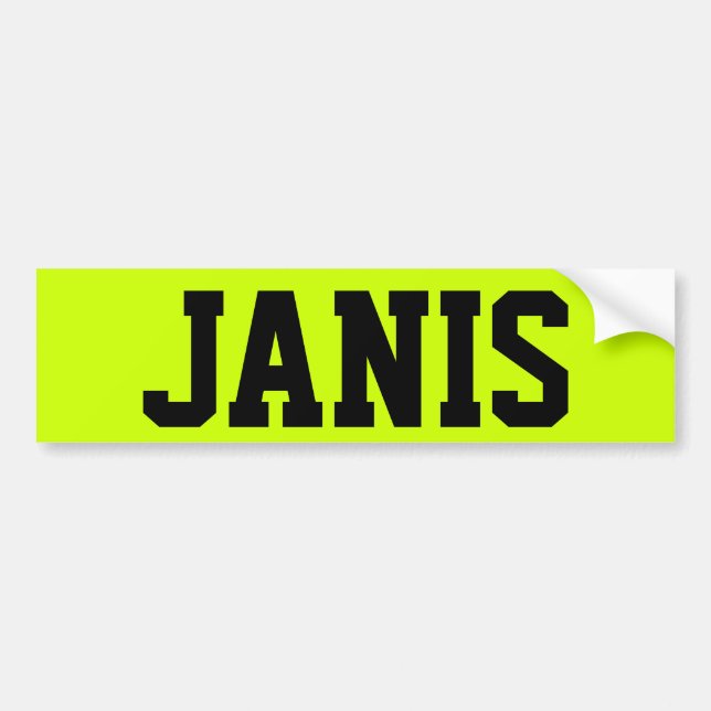 AUTOCOLLANT DE VOITURE JANIS (Devant)