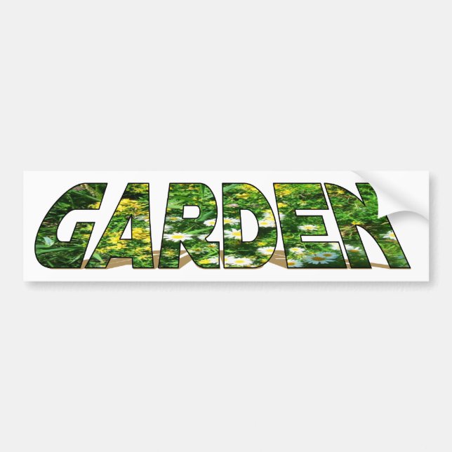 Autocollant De Voiture Jardin pendant la vie (Devant)