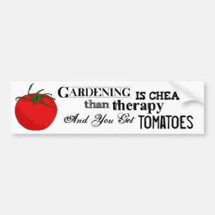Autocollant De Voiture Jardinage = thérapie + Tomates