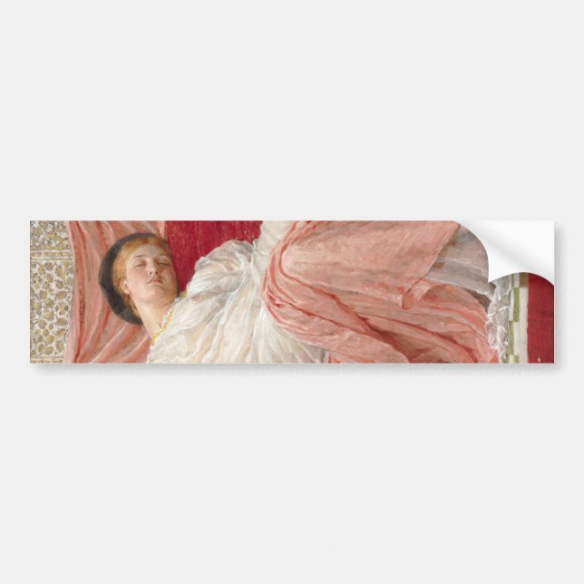 Autocollant De Voiture Jasmine (Belle Jeune femme qui dort) (Devant)