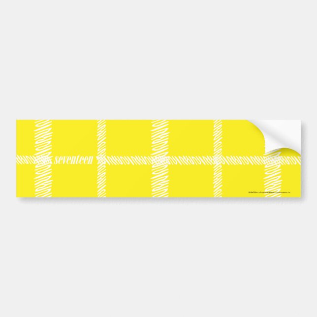 Autocollant De Voiture Jaune de plaid (Devant)