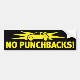 Autocollant De Voiture Jaune de Punchbuggy - aucun Punchbacks !