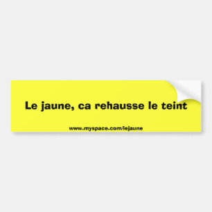 Autocollant De Voiture Jaune de salement d'autocollant de Bumber