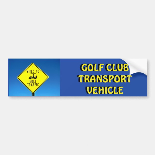 Autocollant De Voiture Jaune de véhicule de transport de club de golf (Devant)