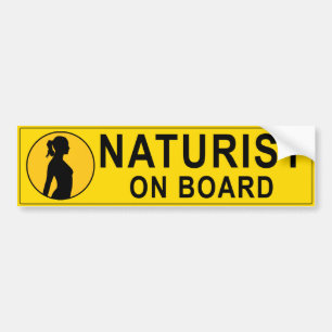Autocollant De Voiture Jaune, Naturiste à bord