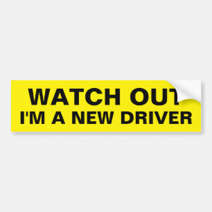 Autocollant De Voiture Jaune observez- moi suis un texte d'avertissement