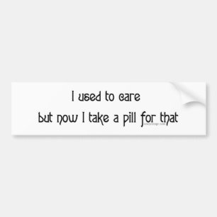 Autocollant De Voiture J'avais l'habitude de m'inquiéter Bumpersticker