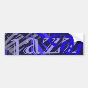 Autocollant De Voiture Jazz Blue sur Blue