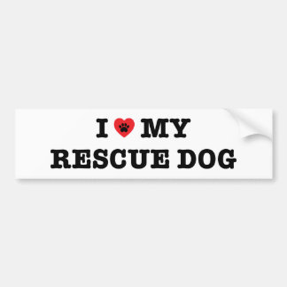 Autocollant De Voiture J'Coeur Mon Secourt Sticker Bumper Chien