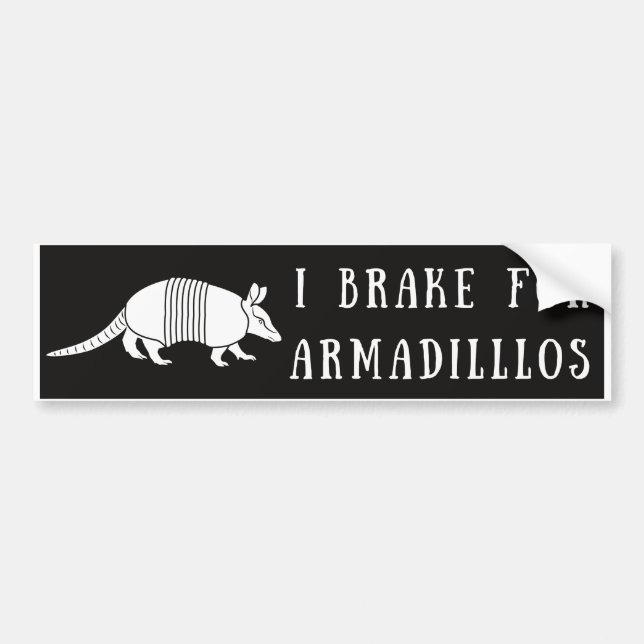 Autocollant De Voiture Je Braque Pour Armadillos Bumper Sticker (Devant)