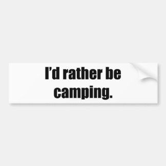 Autocollant De Voiture Je camperais plutôt