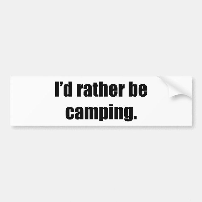 Autocollant De Voiture Je camperais plutôt (Devant)
