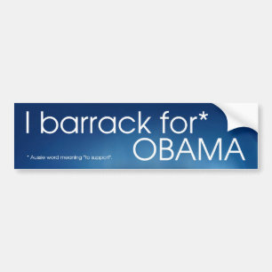 Autocollant De Voiture Je chahute pour Obama
