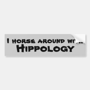 Autocollant De Voiture Je Cheval Autour Avec Hippologie