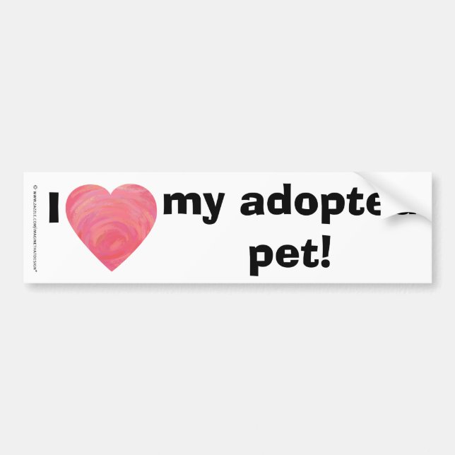 Autocollant De Voiture Je Coeur Mon Sticker Pour Pompier Adopté (Devant)