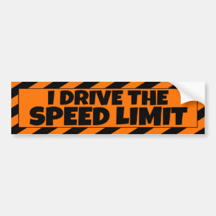 Autocollant De Voiture Je conduis le bumpersticker noir orange de