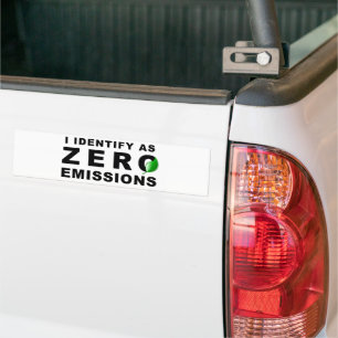 Autocollant De Voiture Je considère comme zéro émission