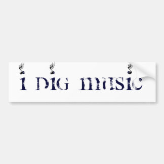 Autocollant De Voiture Je creuse la musique à ailes