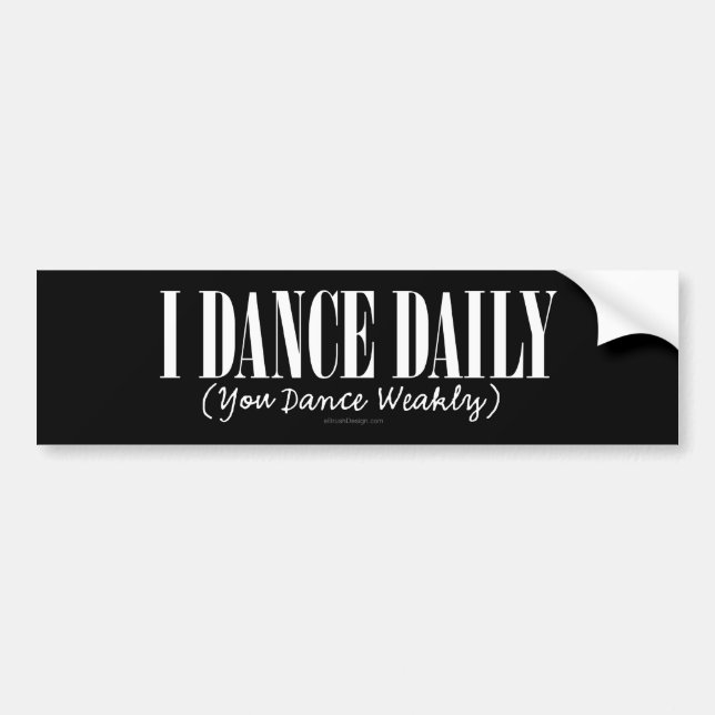 Autocollant De Voiture Je danse tous les jours (Devant)