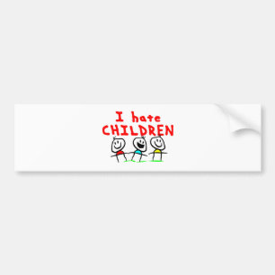 Autocollant De Voiture Je déteste des enfants !