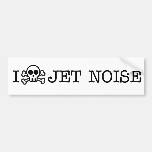 Autocollant De Voiture Je déteste le bruit de jet (Devant)