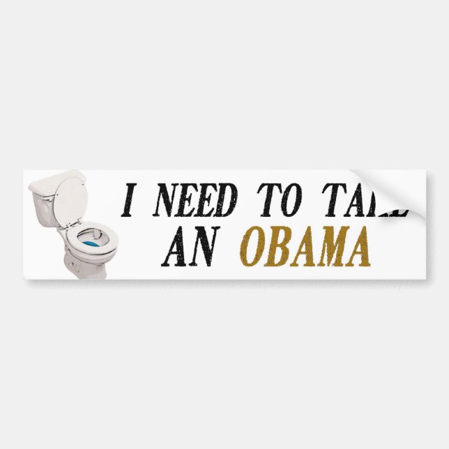 Autocollant De Voiture Je dois prendre un Obama (Devant)