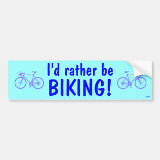 Autocollant De Voiture Je ferais du vélo plutôt !
