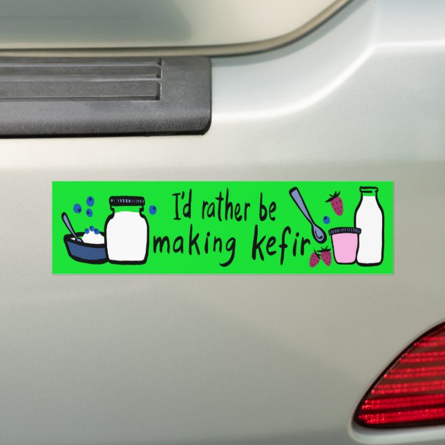 Autocollant De Voiture JE FERAIS PLUTÔT DE LA Fermentation KEFIR Fun (En voiture)