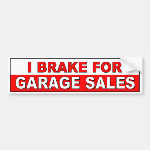 Autocollant De Voiture Je freine en brocantes à domicile