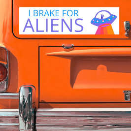 Autocollant De Voiture JE FREINE POUR ALIENS Mignons OVNI