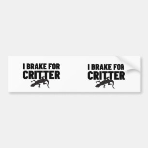 Autocollant De Voiture Je freine pour Critter.w