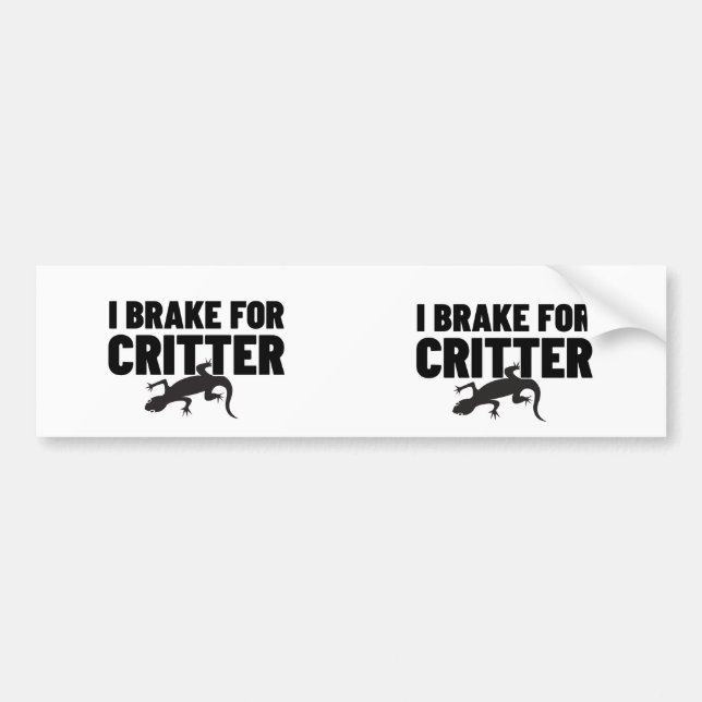 Autocollant De Voiture Je freine pour Critter.w (Devant)