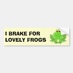 Autocollant De Voiture Je freine pour de belles grenouilles