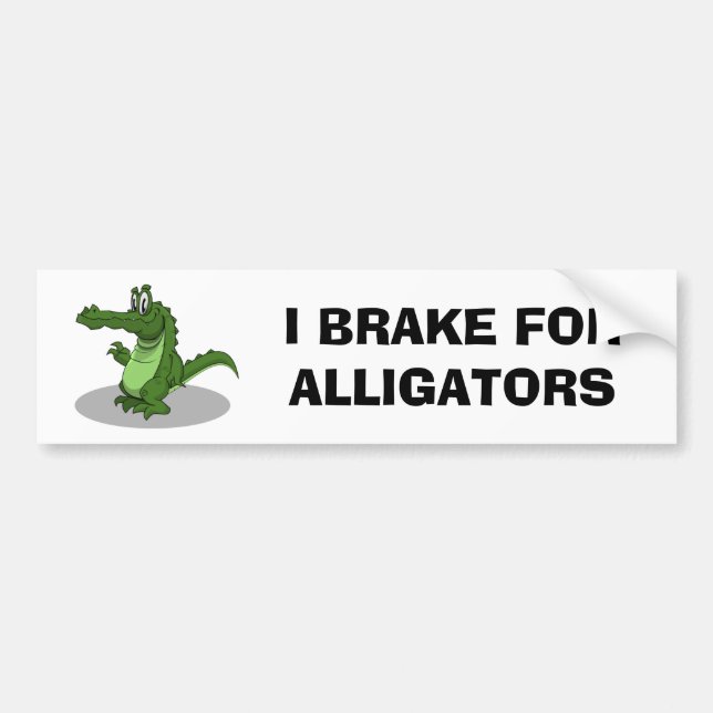 Autocollant De Voiture Je freine pour des alligators (Devant)