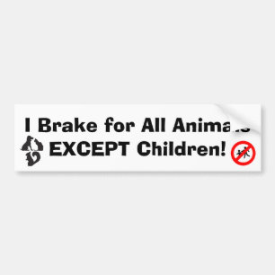 Autocollant De Voiture Je freine pour des animaux