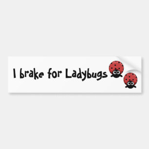 Autocollant De Voiture Je freine pour des coccinelles