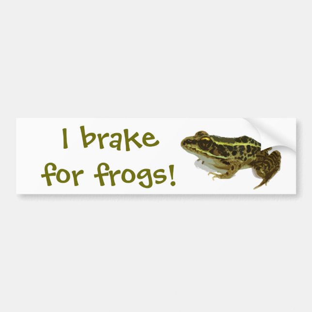 Autocollant De Voiture Je freine pour des grenouilles ! (Devant)