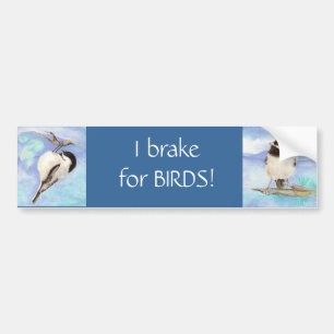 Autocollant De Voiture Je freine pour des oiseaux - Birding