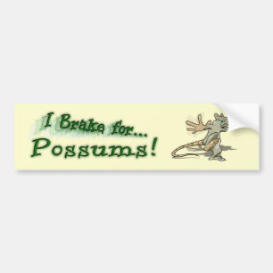 Autocollant De Voiture Je freine pour des opossums !