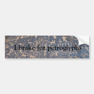 Autocollant De Voiture Je freine pour des pétroglyphes