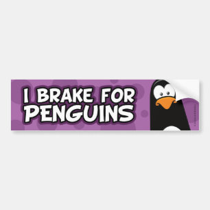 Autocollant De Voiture Je freine pour des pingouins