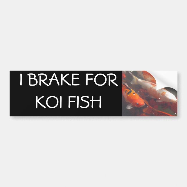 AUTOCOLLANT DE VOITURE JE FREINE POUR DES POISSONS DE KOI (Devant)