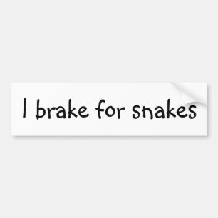 Autocollant De Voiture Je freine pour des serpents
