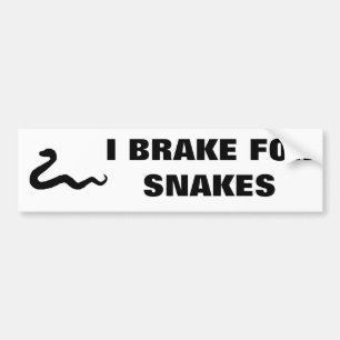 Autocollant De Voiture Je freine pour des serpents