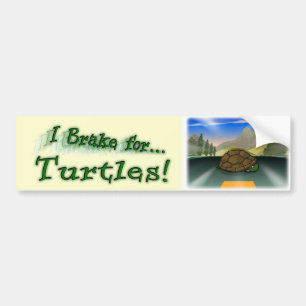 Autocollant De Voiture Je freine pour des tortues !