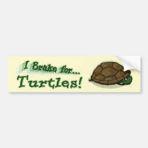 Autocollant De Voiture Je freine pour des tortues !
