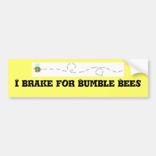 Autocollant De Voiture Je freine pour gaffe des abeilles