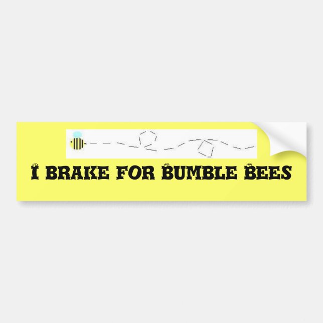 Autocollant De Voiture Je freine pour gaffe des abeilles (Devant)